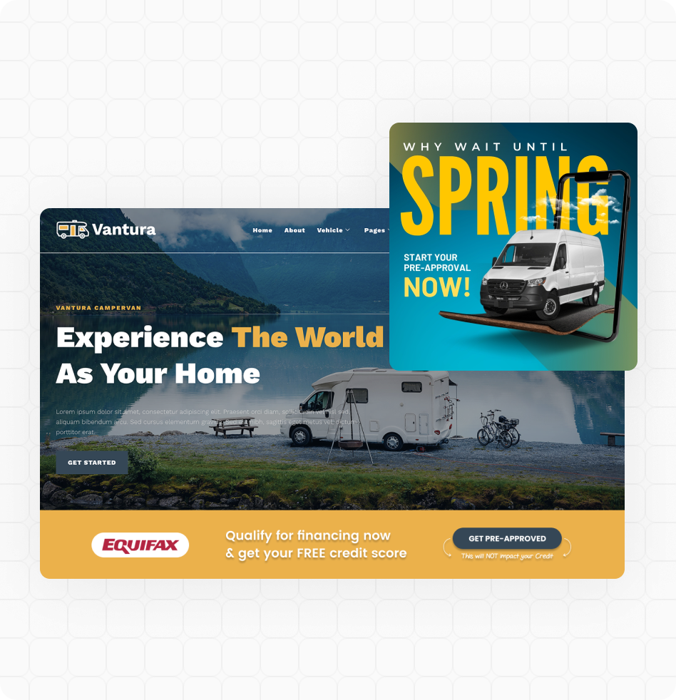 AVA® website widget on an RV dealer site