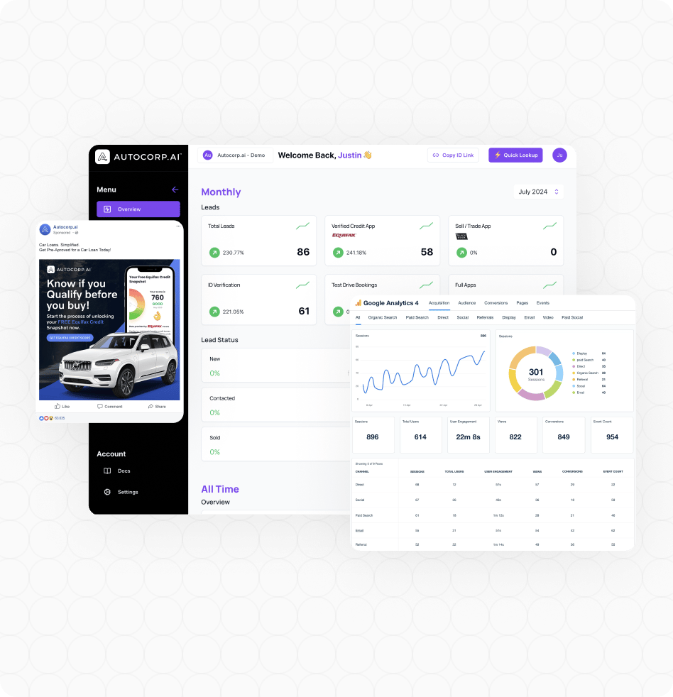 AVA® lead and deal overview dashboard