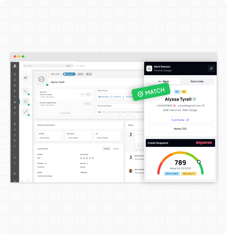 AVA® Copilot - Automatic Customer Matching