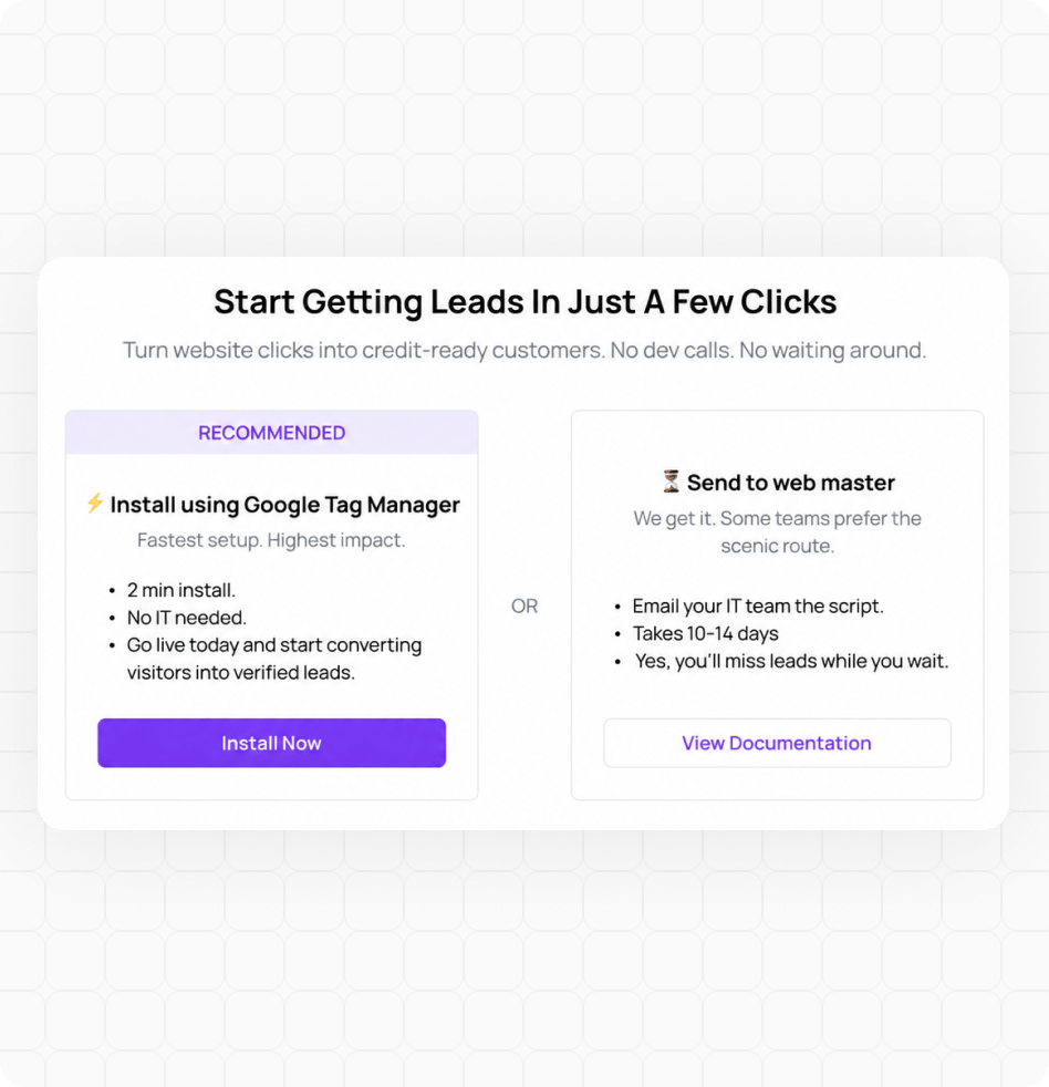 Google Tag Manager installation flow