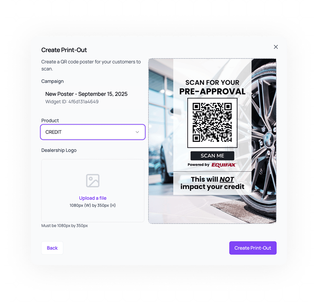 AVA® QR Codes — scan for pre-approval