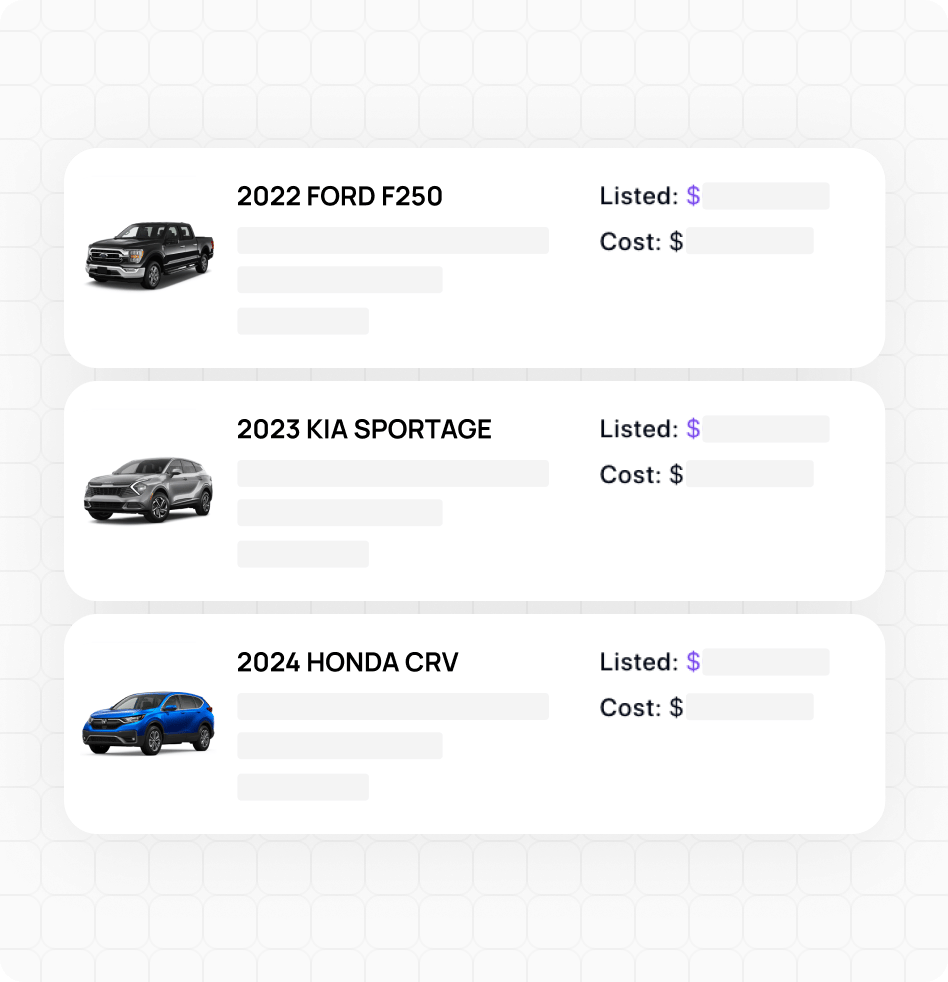 AVA® Inventory Matching — Matchbook vehicle matching
