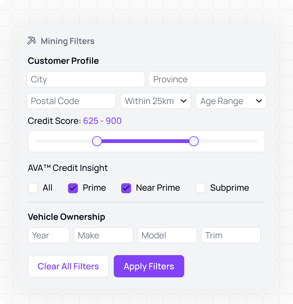 Custom campaign filters