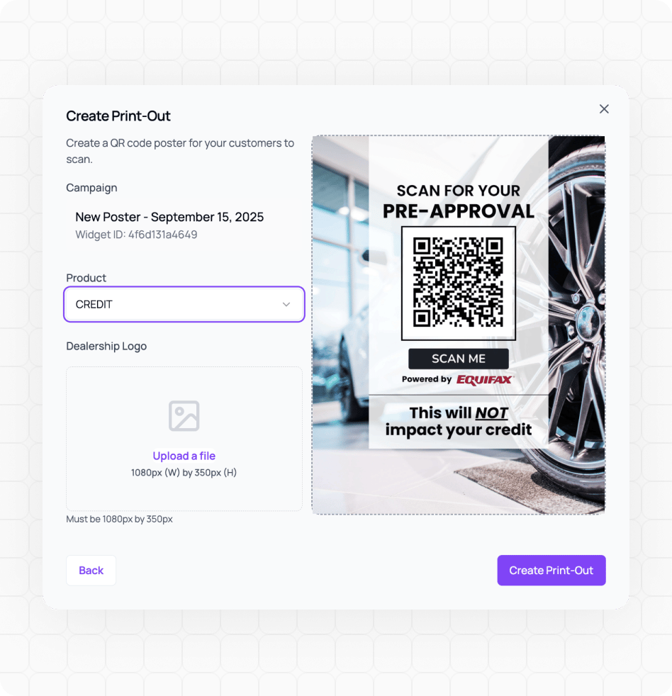 AVA® Portal: In-Store QR poster builder