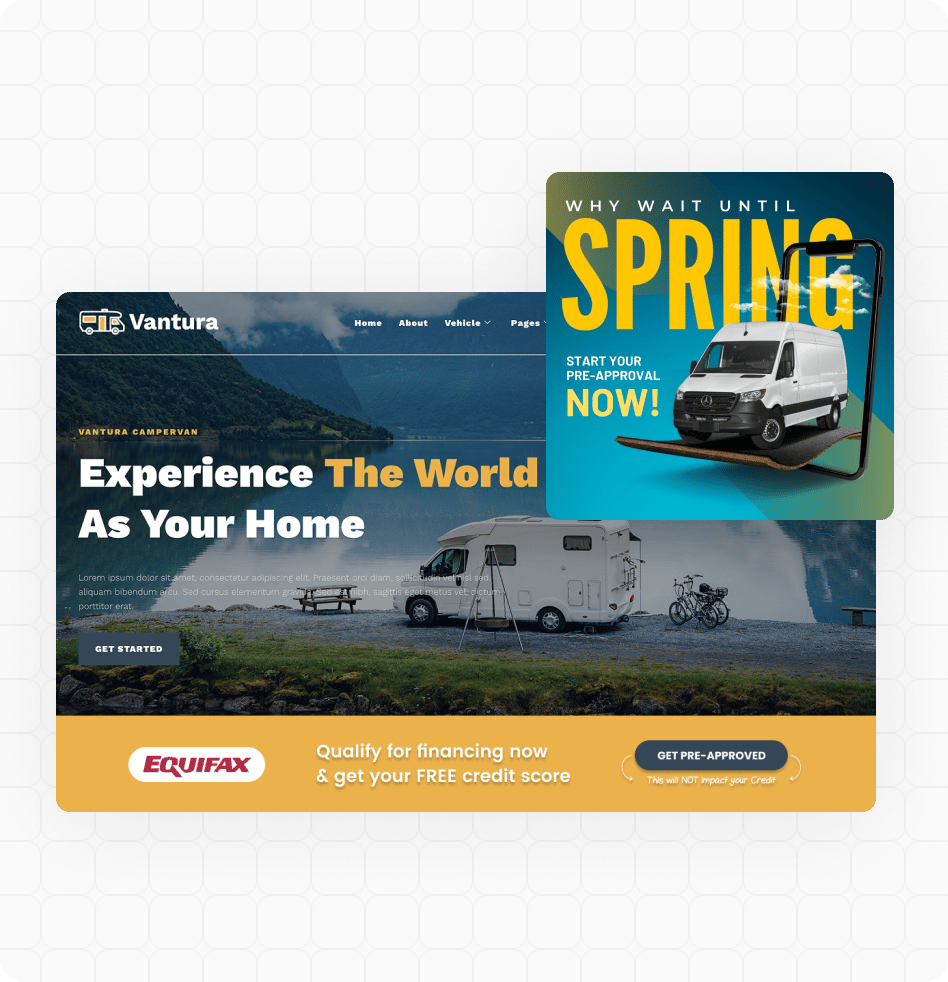 AVA® website widget on an RV dealer site