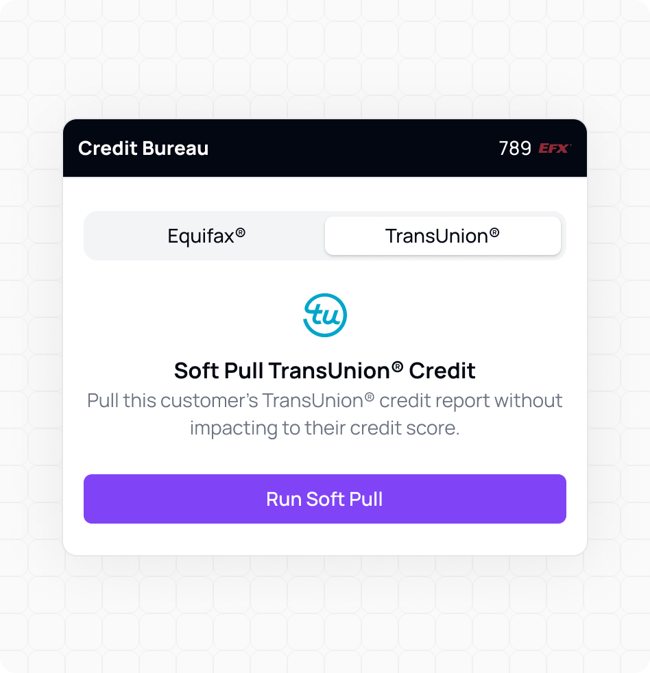 AVA® Full Bureau Soft-Pull — TransUnion CreditVision® report