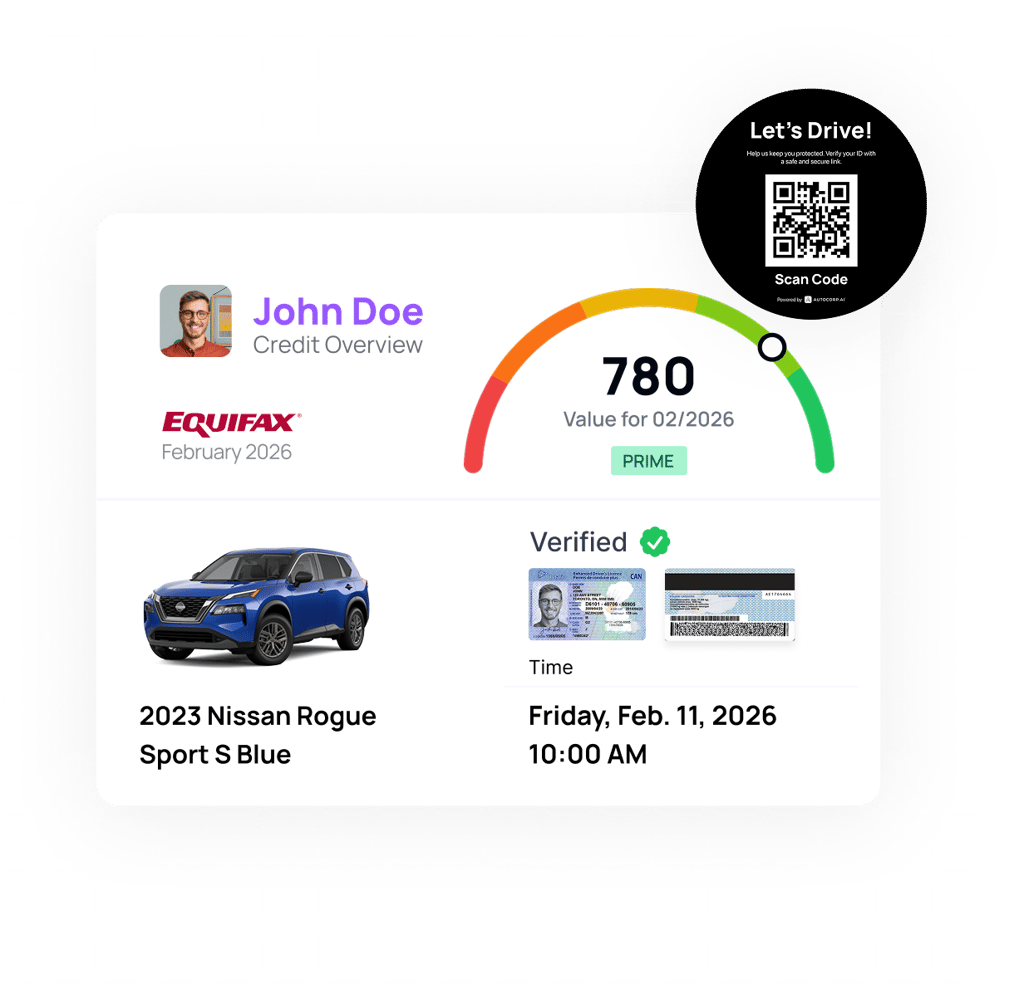 Customer scanning a VeriDrive QR sticker
