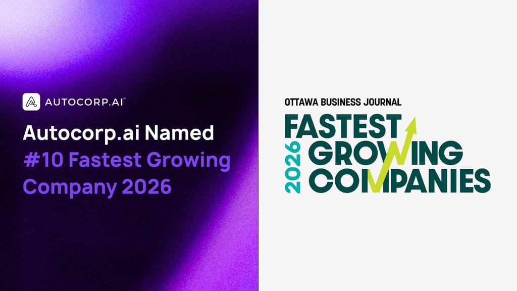 Autocorp.ai Named One of Ottawa’s Fastest Growing Companies by Ottawa Business Journal