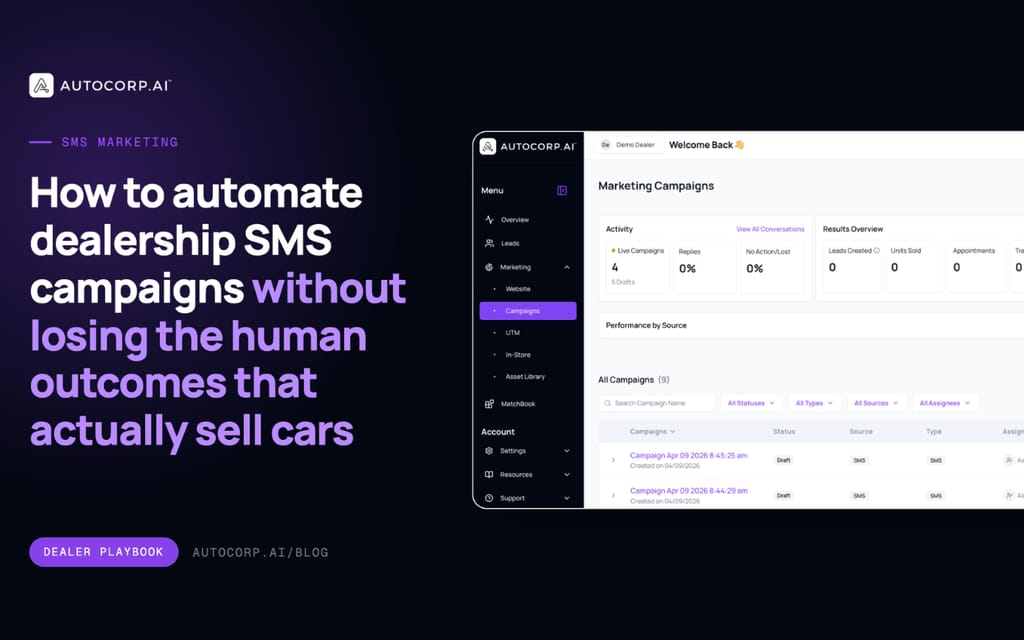 How to Automate Dealership SMS Campaigns Without Losing the Human Outcomes That Actually Sell Cars